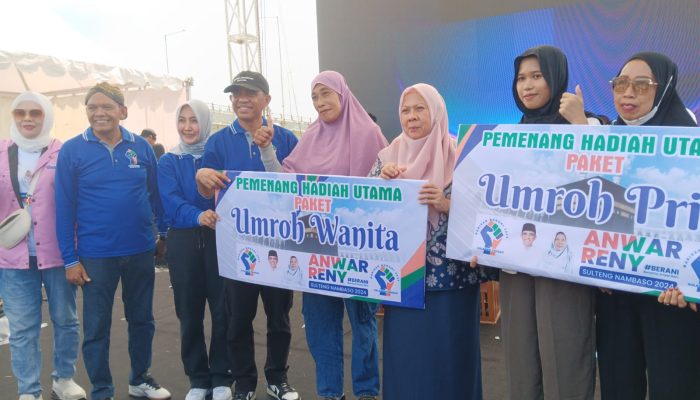 Tiga Warga Palu dan Sigi Mendapatkan Paket Umroh di Jalan Sehat BERANI
