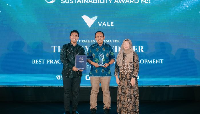 Terapkan Praktik Bisnis Berkelanjutan, PT Vale IGP Morowali Raih Penghargaan Indonesia Corporate Sustainability Award 2024