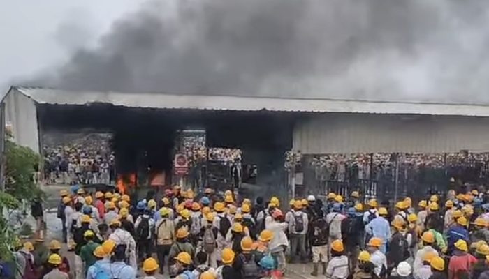 Aksi Anarkis Karyawan Kontraktor di Kawasan PT IMIP, Mobil dan Pos Security Jadi Sasaran