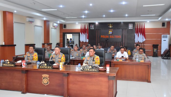 Jelang Hari Buruh, Kapolda Sulteng Hadiri Anev Sitkamtibmas Yang Dipimpin Kapolri