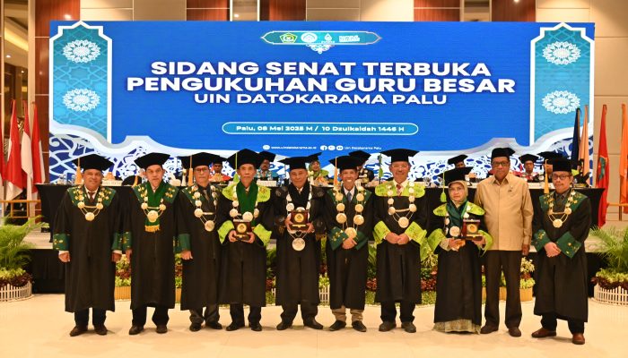UIN Datokarama Kukuhkan Tiga Guru Besar, Tonggak Sejarah Pendidikan Islam di Sulteng
