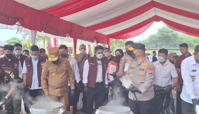 Polda Sulteng Musnahkan 40 Kg Sabu, Ungkap Jaringan Narkoba Internasional