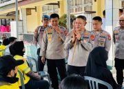 Bakti Kesehatan HUT Bhayangkara Ke-79, Polda Sulteng Gelar Donor Darah Dan Pemeriksaan Kesehatan Kepada Ojol