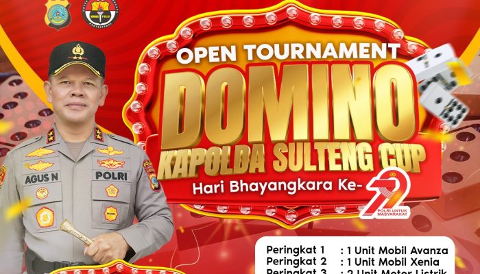 Tournament Domino Kapolda Sulteng Cup 2025: Hadiah 2 Mobil MPV dan Motor Listrik Menanti!