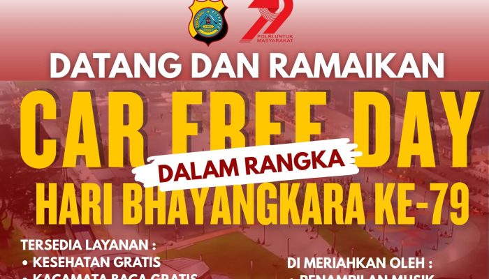 Besok! Polda Sulteng Gelar Bakti Sosial di Car Free Day Palu