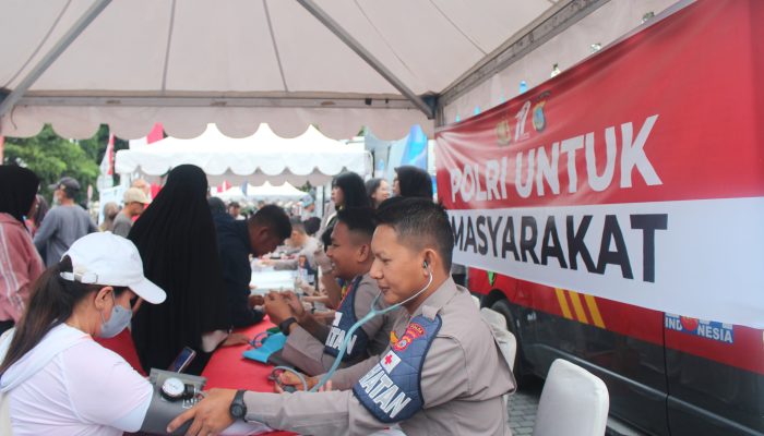 Pelayanan Kesehatan Gratis Polda Sulteng di Car Free Day, Jadi Favorit