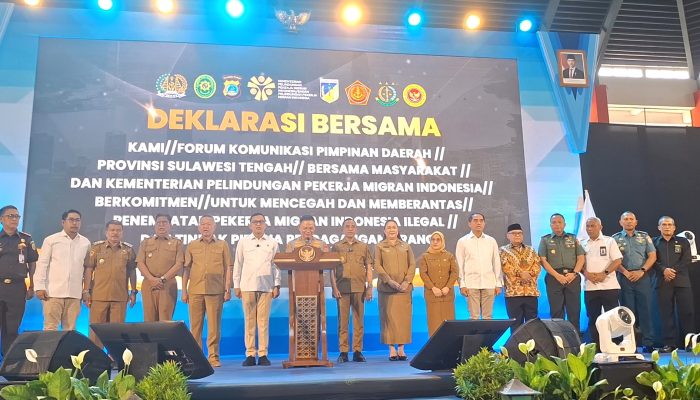 Kementerian P2MI dan Pemprov Sulteng Deklarasi Cegah Pekerja Migran Ilegal dan TPPO