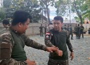 Kadin Kota Palu Latihan Bela Diri Taktis di Barak Militer Yonif 711
