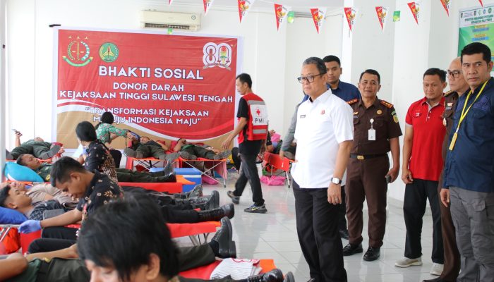 80 Tahun Kejaksaan RI, Kejati Sulteng Perkuat Solidaritas Lewat Donor Darah