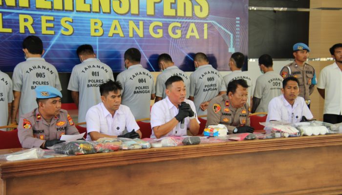 Polres Banggai Tangkap 26 Tersangka Narkoba dalam 3 Bulan, 174 Gram Sabu Disita