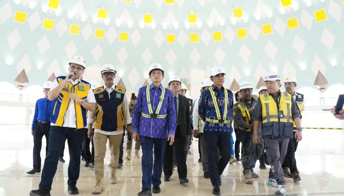 Siap Diresmikan, Menag dan Gubernur Tinjau Masjid Raya Baitul Khairaat Palu yang Mampu Tampung 15.000 Jamaah