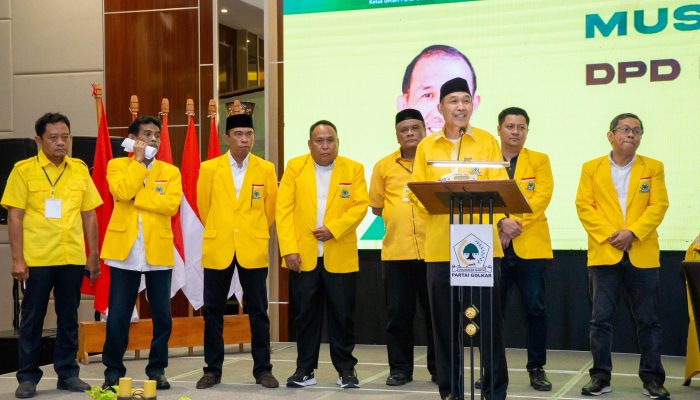 Muhlis U Aca Kembali Pimpin Golkar Palu, Terpilih Aklamasi di Musda VII