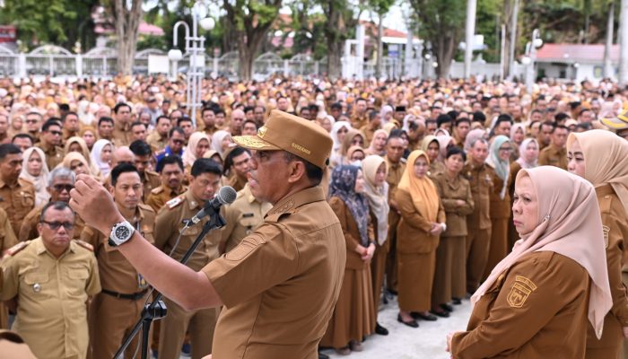 Gubernur Anwar Hafid Pimpin Apel Gabungan Perdana 2026, Tekankan Integritas dan Pelayanan Publik