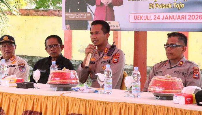 Kunker ke Polsek Tojo, Kapolres Touna Ingatkan Anggota Jaga Integritas