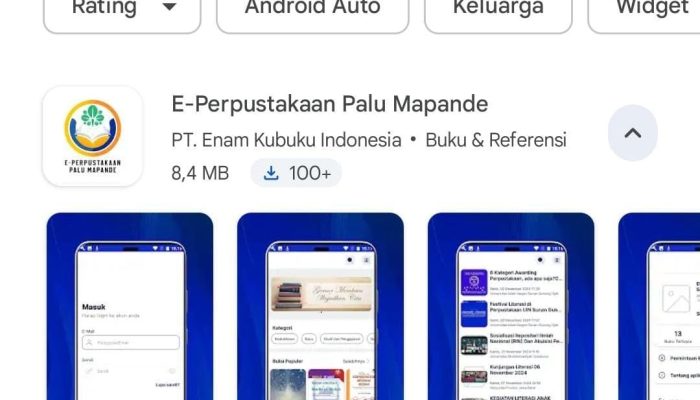 Dorong Budaya Literasi, Pemkot Palu Hadirkan Aplikasi e-Perpustakaan Palu Mapande