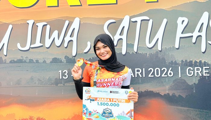 Hamida Dwi Ningtias Harumkan Nama Basarnas Palu di Fun Run Jambore Potensi SAR