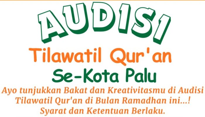 Pemkot Palu Gelar Audisi Tilawatil Qur’an 2026, Pendaftaran Dibuka 21–28 Februari