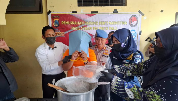 Polresta Palu Musnahkan 1 Kg Sabu Hasil Sitaan, Tersangka Terancam Hukuman Berat