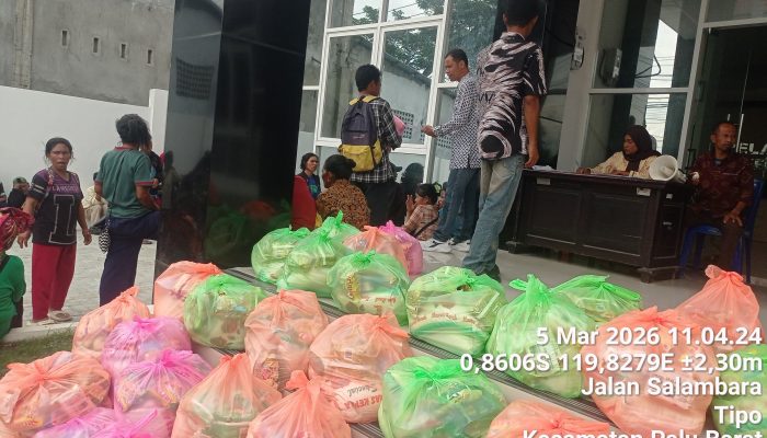 Pemkot Palu Salurkan Bantuan Sembako untuk 80 KK Terdampak Banjir di Wana