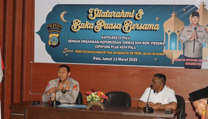Kapolresta Palu Buka Puasa Bersama Cipayung Plus, Perkuat Sinergi dengan Pemuda