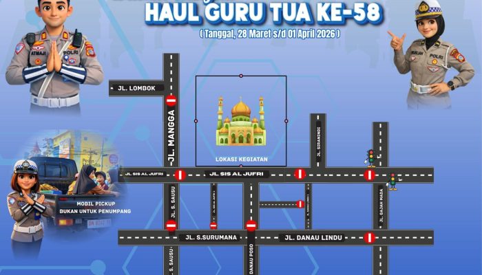 Arus Lalulintas di Palu Direkayasa Selama Haul Guru Tua, Ini Titik Pengalihannya