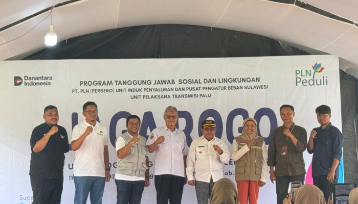 PLN UPT Palu dan UIP3B Sulawesi Salurkan Bantuan Siaga Bencana di Desa Rogo