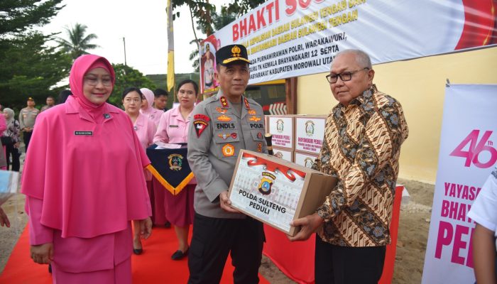 Kapolda Sulteng Kunker ke Morowali Utara, Resmikan GOR Dhira Brata dan Salurkan Bansos