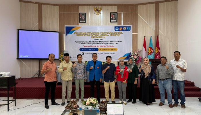 FH Untad Gelar Pelatihan Penulisan Artikel Internasional Berbasis Artificial Intelligence