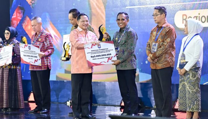 Sulteng Raih Penghargaan Pengendalian Inflasi dan Bonus Rp2 Miliar dari Kemendagri