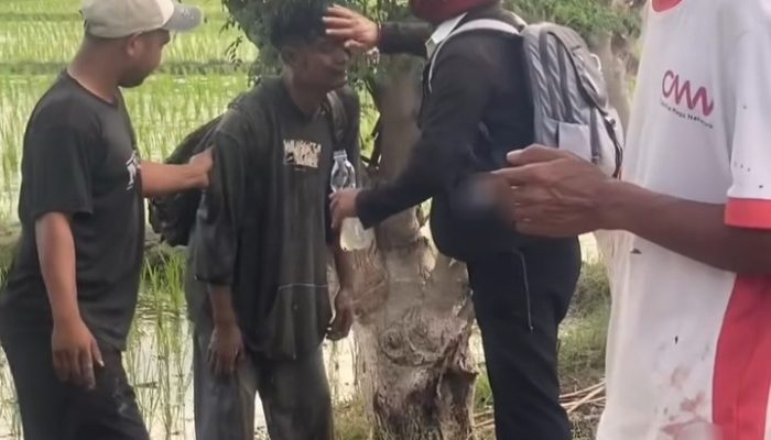Diduga Gegara Putus Cinta, Pria Ini Nekat Terjun ke Sawah Bersama Motornya