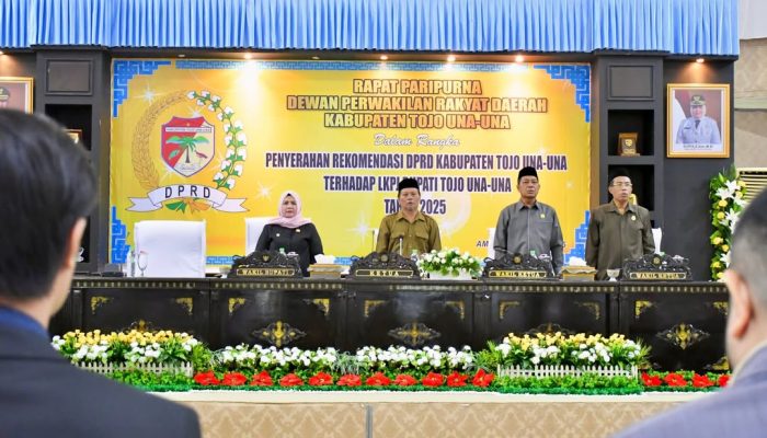 Wabup Tojo Una-Una Hadiri Penyerahan Rekomendasi DPRD terhadap LKPJ Bupati 2025