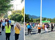 Pemda Touna Ramaikan Nobar Piala Dunia dengan Jalan Santai dan Festival UMKM