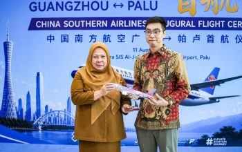 Wagub Reny Sambut Penerbangan Perdana China Southern Airlines, Palu-Guangzhou Resmi Terhubung Langsung