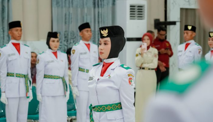 33 Paskibraka Touna Dikukuhkan, Siap Emban Amanah Kibarkan Merah Putih