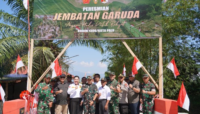 Jembatan Garuda Diresmikan, Danrem 132/Tadulako Perkuat Konektivitas Warga Sigi