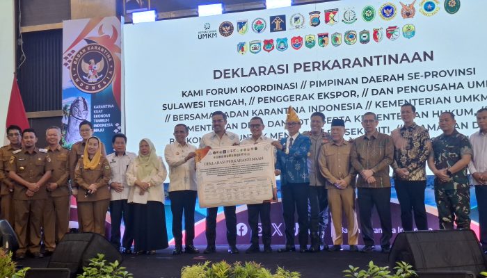 Pertama di Indonesia, Barantin dan Kementerian UMKM Deklarasikan Gerakan 1.000 Pelaku Usaha Ekspor di Palu