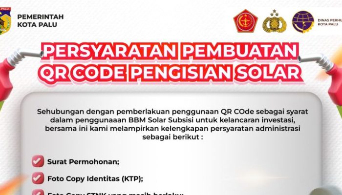 Ini Syarat Bikin QR Code Solar Subsidi di Kota Palu, KTP hingga Foto Kendaraan Wajib Ada