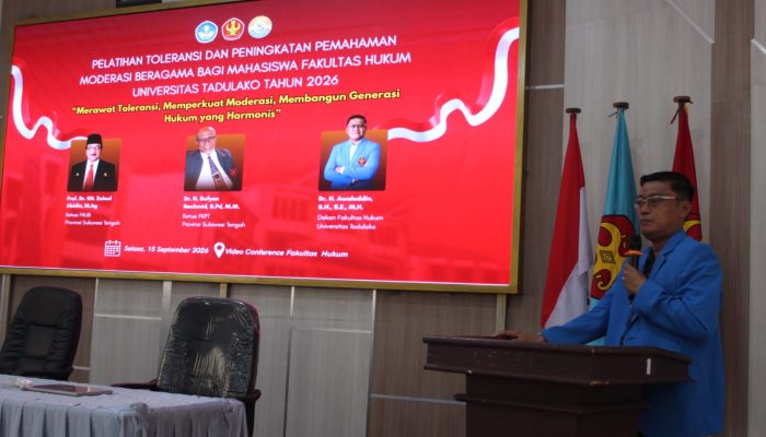 Dekan FH Untad: Mahasiswa Punya Peran Penting Jaga Toleransi dan Kerukunan