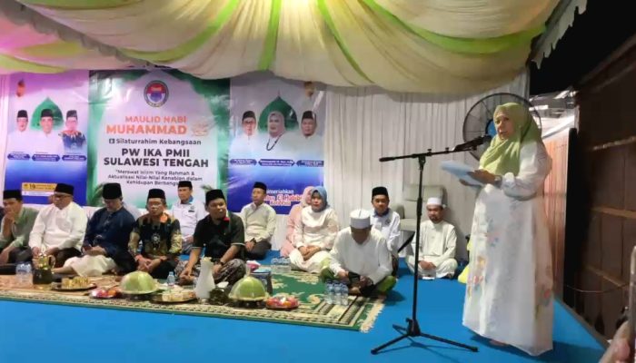 Reny Lamadjido Hadiri Maulid Nabi dan Silaturahim Kebangsaan IKA PMII Sulteng, Ajak Konsisten Amalkan Ajaran Rasulullah